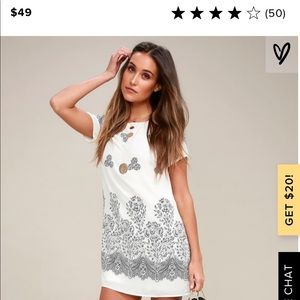 White shirt dress from lulus